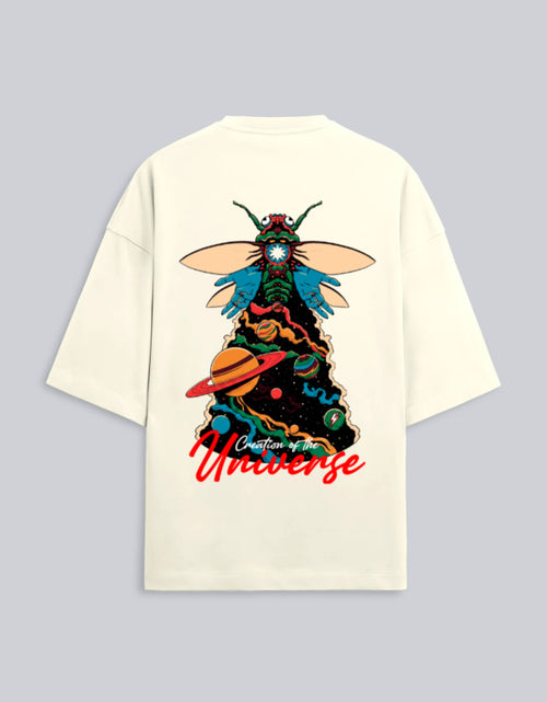 Sugardrip Universe unisex oversized terry tee, back print graphic, Bright Terry collection