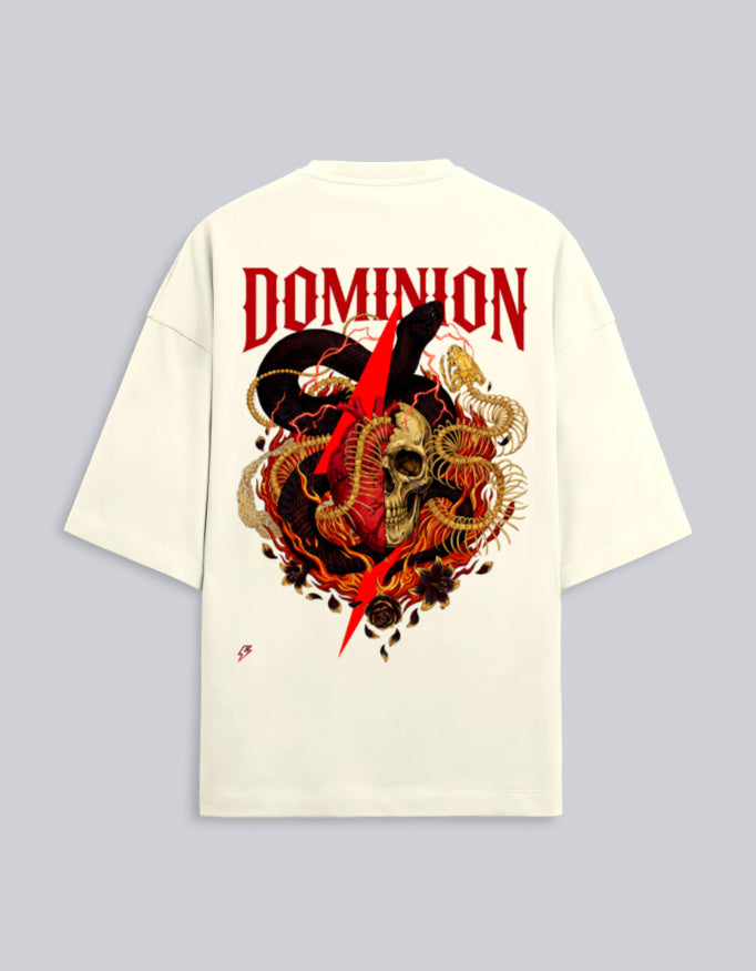 Sugardrip Dominion unisex oversized terry tee, back print graphic, Bright Terry collection
